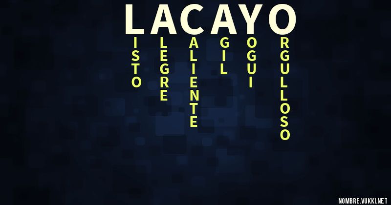 Acróstico lacayo