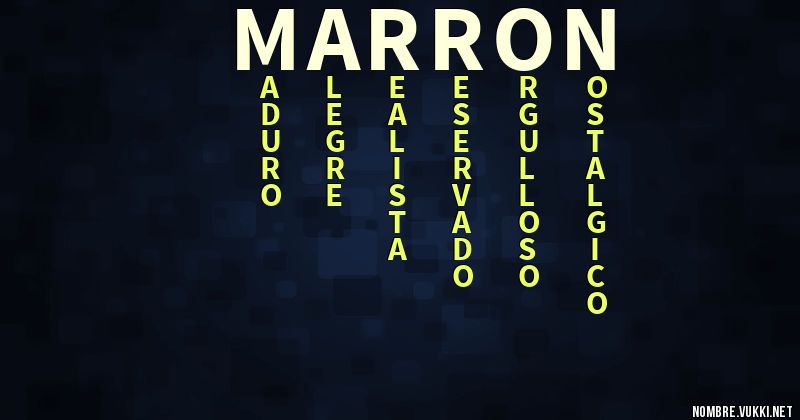 Acróstico marron