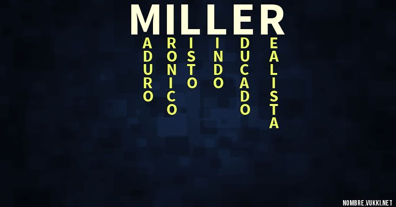 Acróstico miller