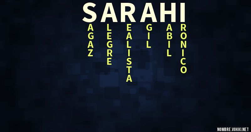 Acróstico sarahi