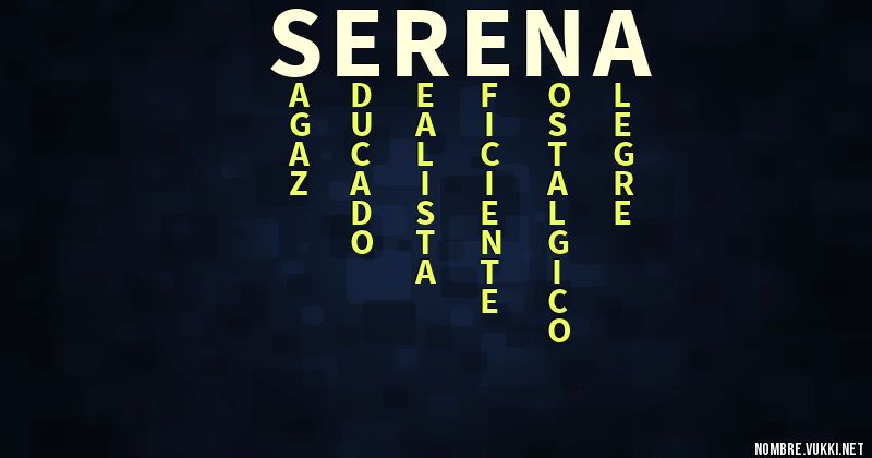 Acróstico serena