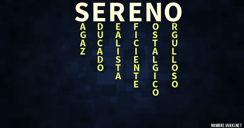 Acróstico sereno