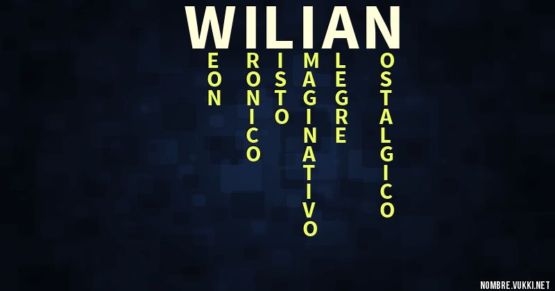 Acróstico wilian