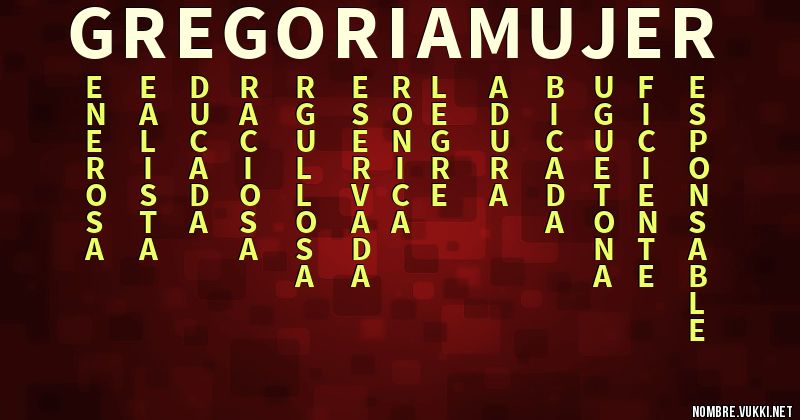 Acróstico gregoria mujer
