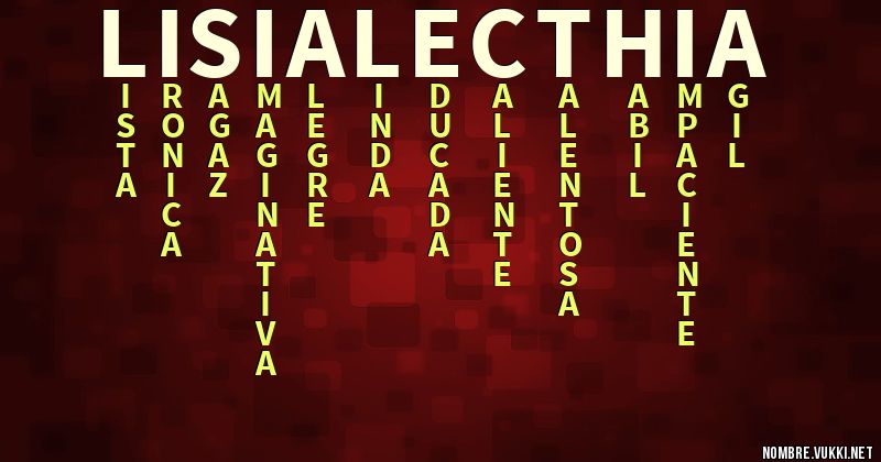 Acróstico lisi alecthia