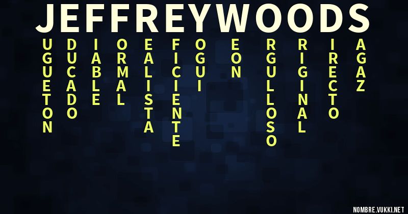 Acróstico jeffrey woods