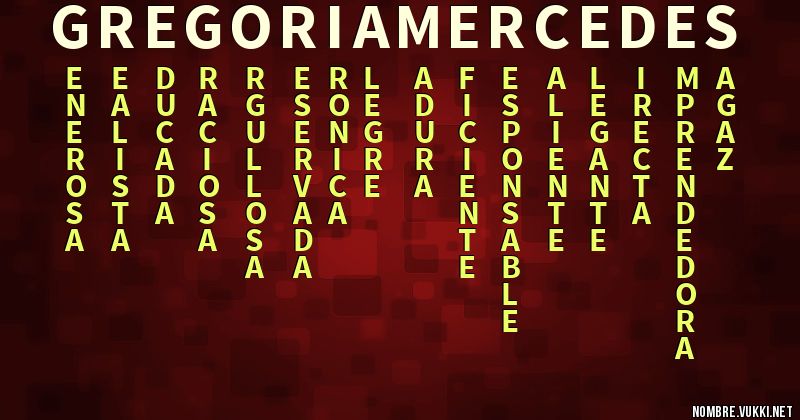 Acróstico gregoria mercedes