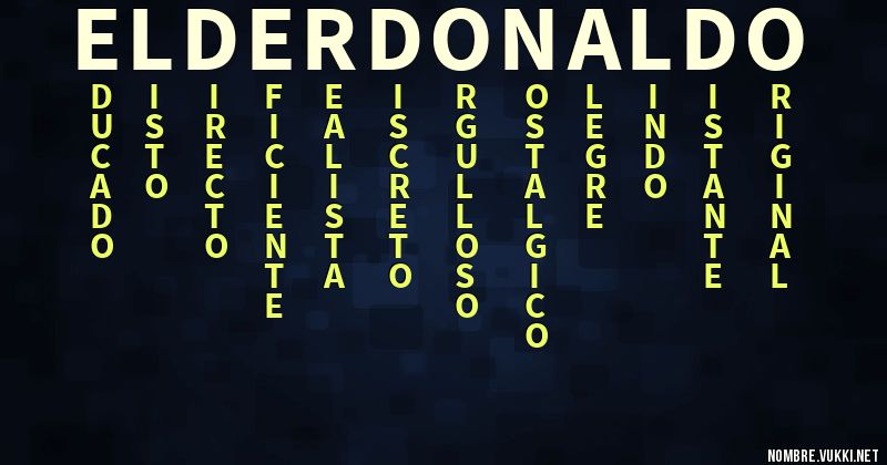 Acróstico elder donaldo