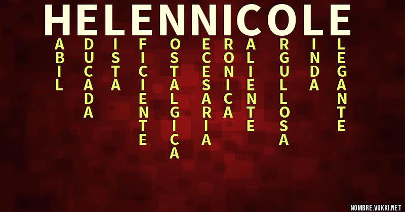 Acróstico helen nicole