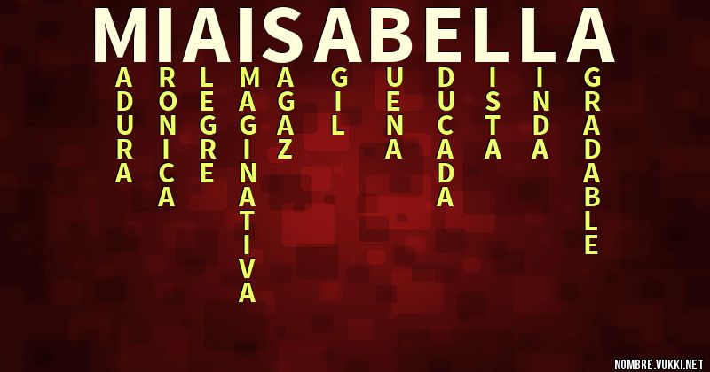 Acróstico mia isabella