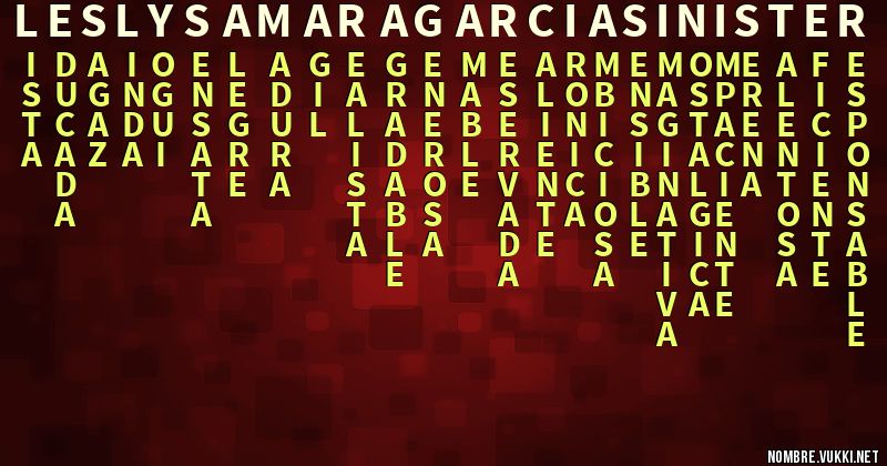 Acróstico lesly samara garcía sinister