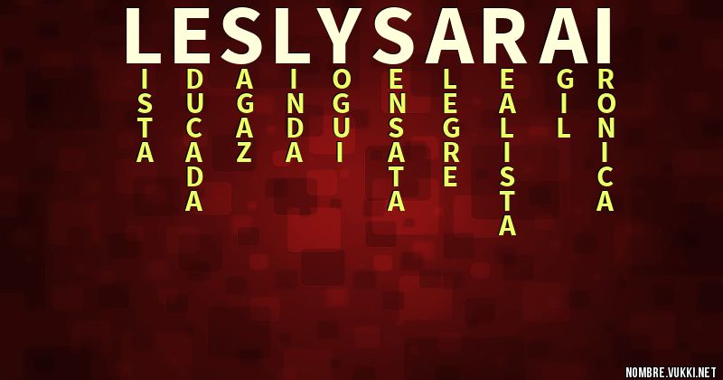 Acróstico lesly sarai
