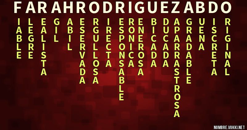 Acróstico farah rodríguez abdo