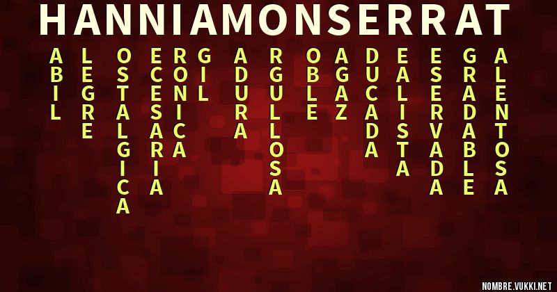 Acróstico hannia monserrat