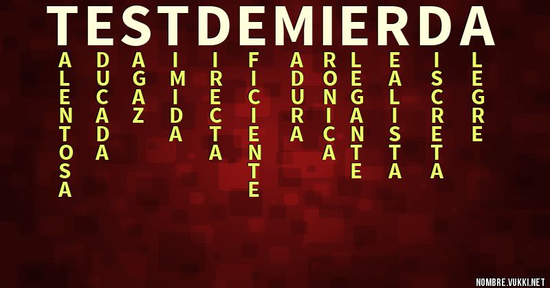 Acróstico test de mierda