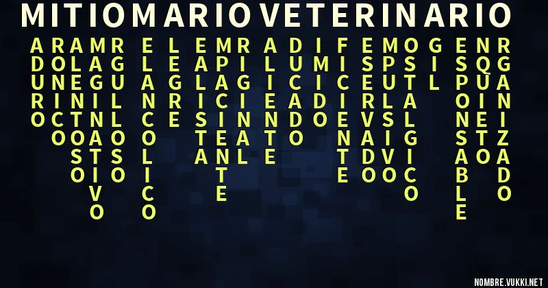 Acróstico mi tío mario veterinario