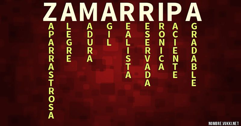 Acróstico zamarripa