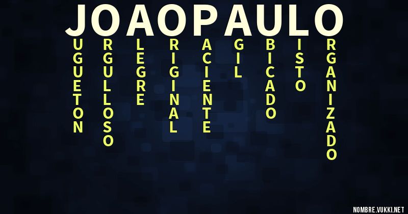 Acróstico joão paulo