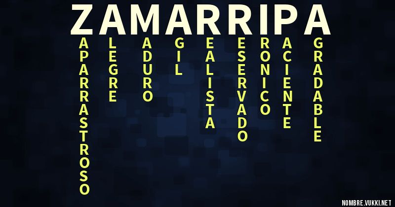 Acróstico zamarripa