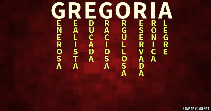 Acróstico gregoria