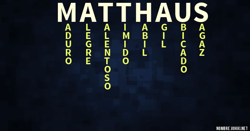 Acróstico matthaus