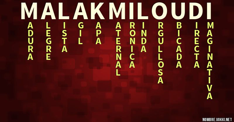 Acróstico malak miloudi