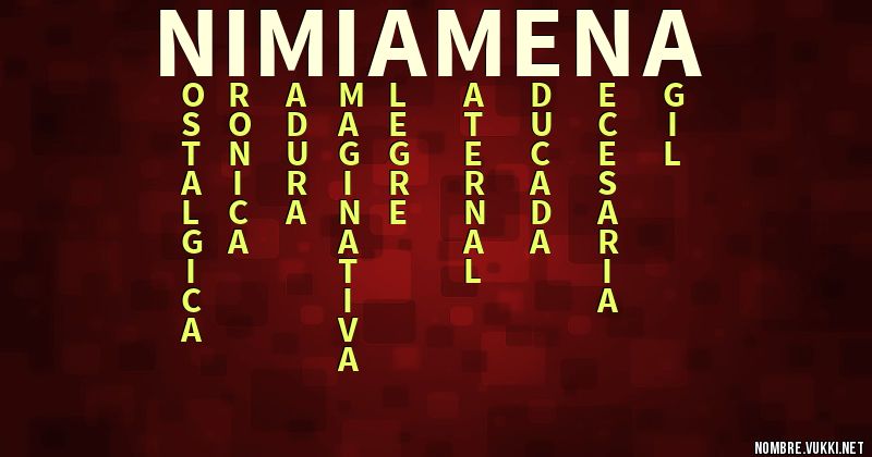 Acróstico nimia mena