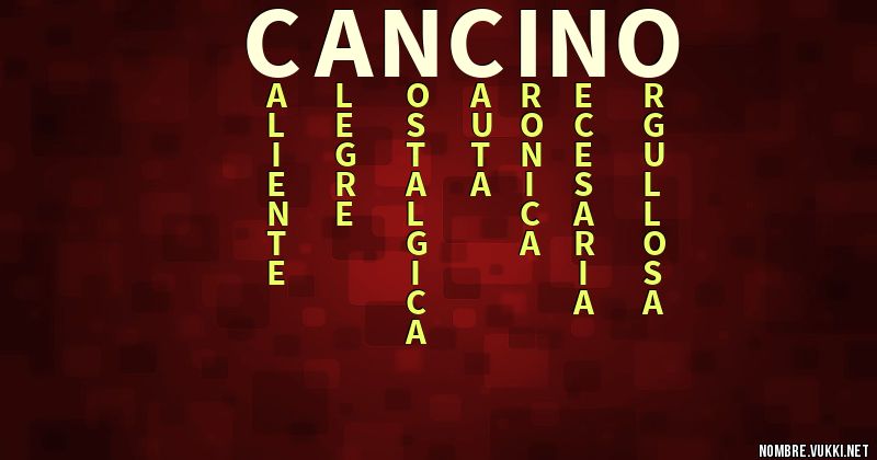 Acróstico cancino