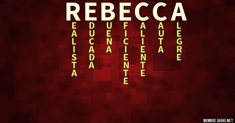 Acróstico rebecca