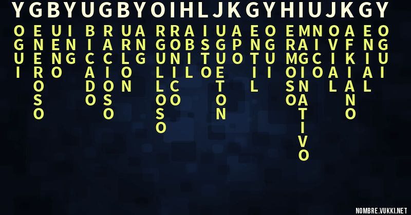 Acróstico ygbyugbyoihljk868gyhiujk7g6y