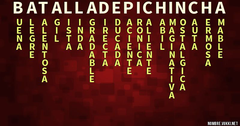 Acróstico batalla de pichincha