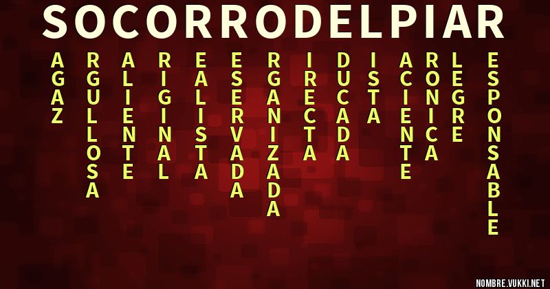Acróstico socorro del piar