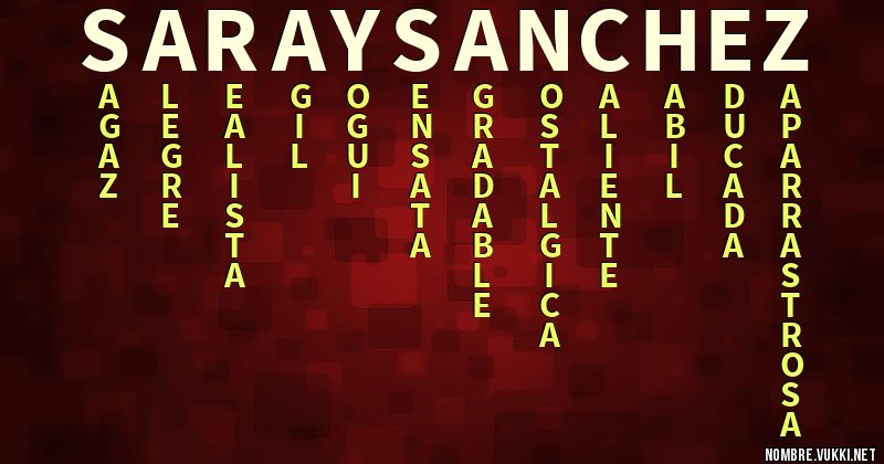 Acróstico saray   sanchez