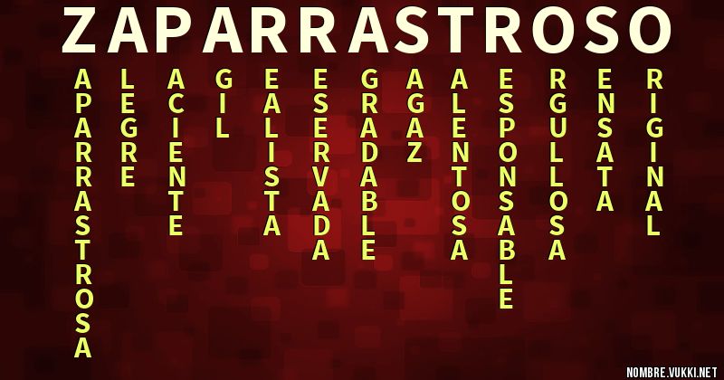 Acróstico zaparrastroso