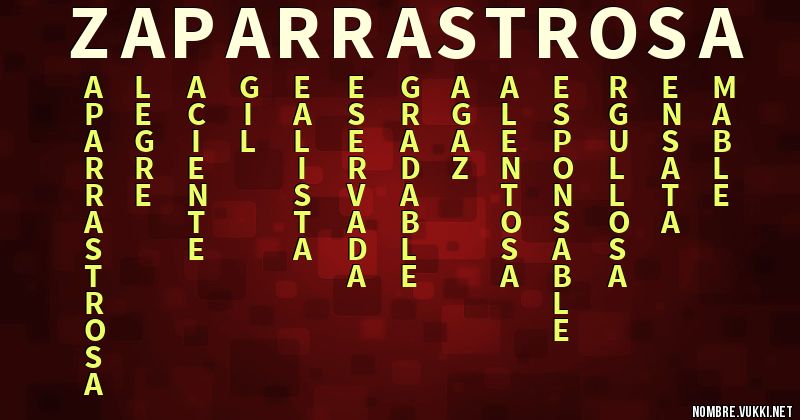 Acróstico zaparrastrosa