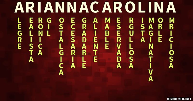 Acróstico arianna carolina