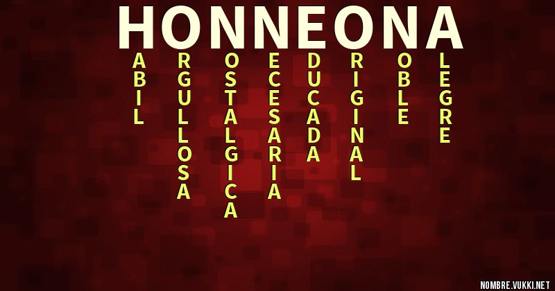 Acróstico honne ona