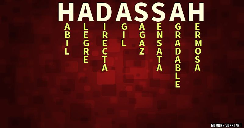 Acróstico hadassah