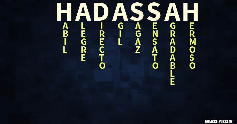 Acróstico hadassah