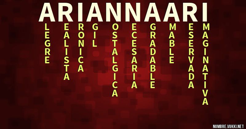 Acróstico arianna - ari