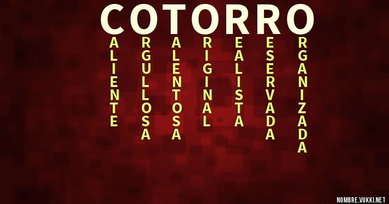Acróstico cotorro