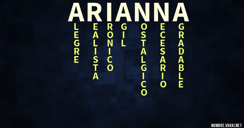 Acróstico arianna