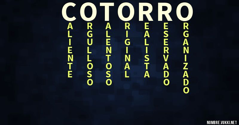 Acróstico cotorro