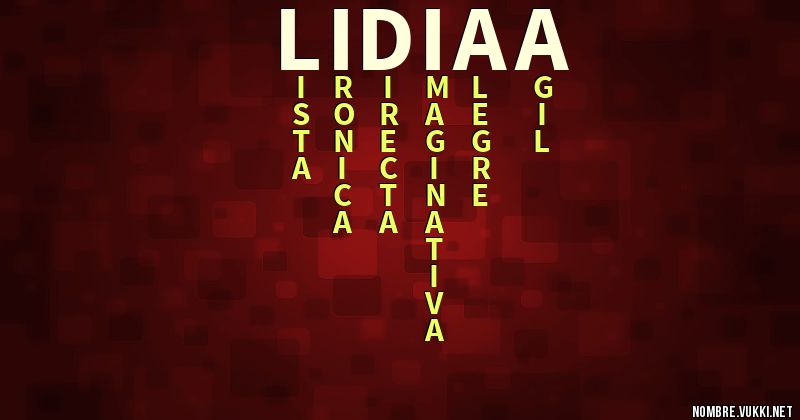 Acróstico lidiaa