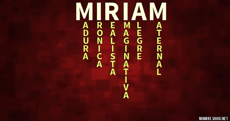 Acróstico míriam
