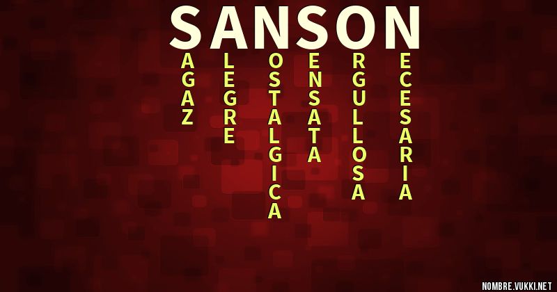 Qué significa sansón Qué significa sansón