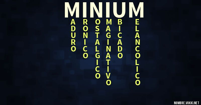 Acróstico minium