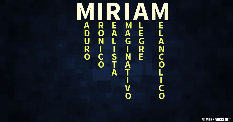 Acróstico miriam