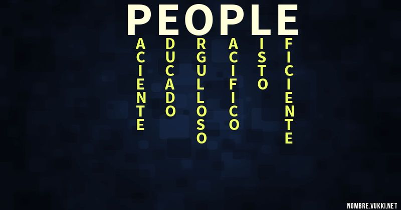 Acróstico people