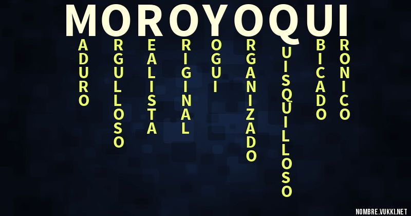 Acróstico moroyoqui